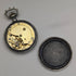 Antique Swiss made unsigned pocket watch with embossed silver plate case works well